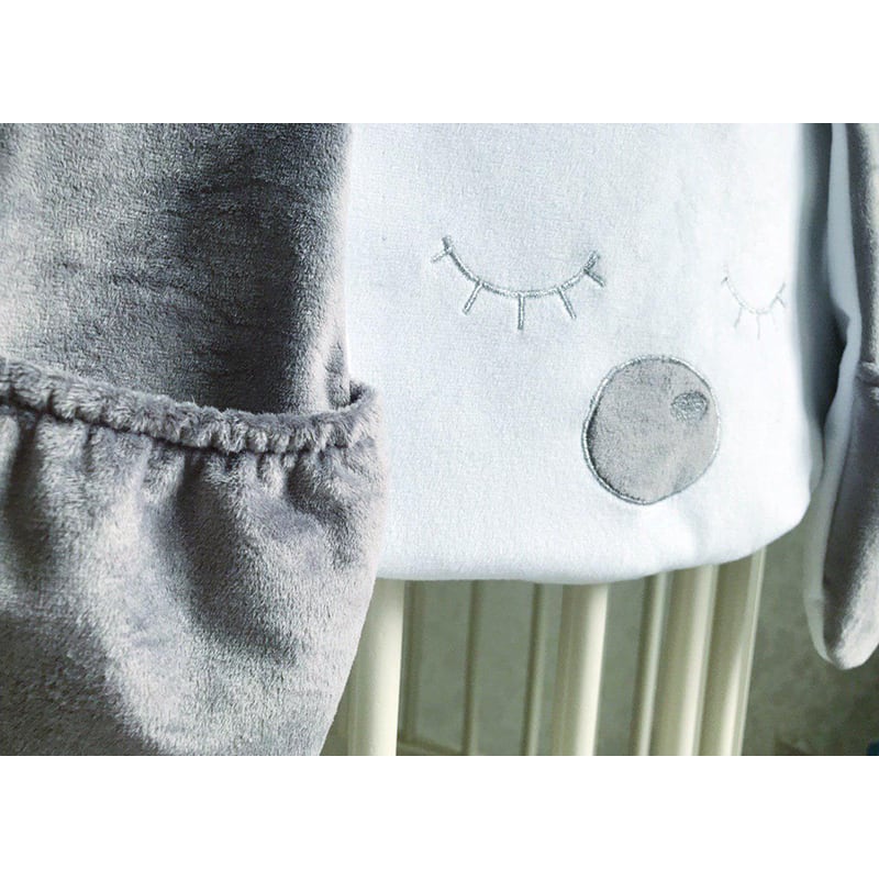 Органайзер handmade на детскую кроватку Серый Зайка