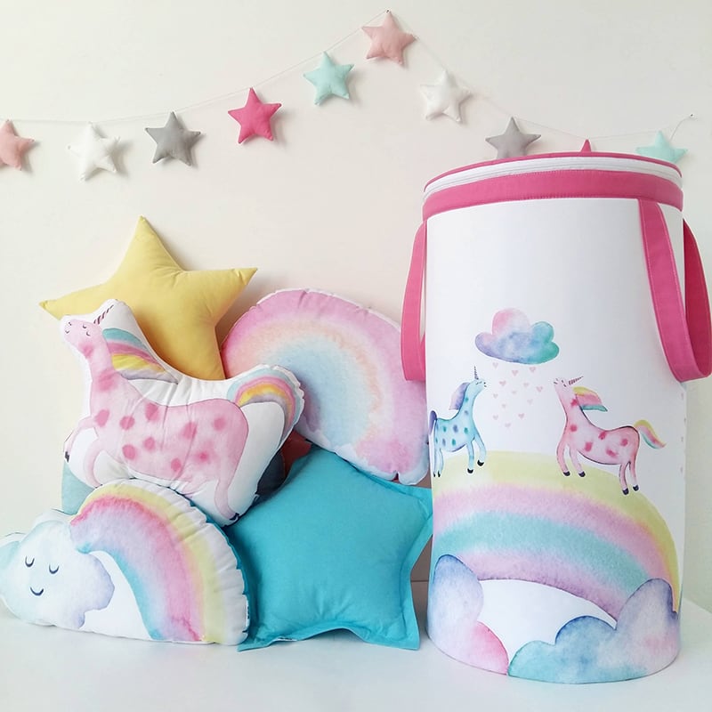 Корзина для игрушек девочке Unicorns Рanel