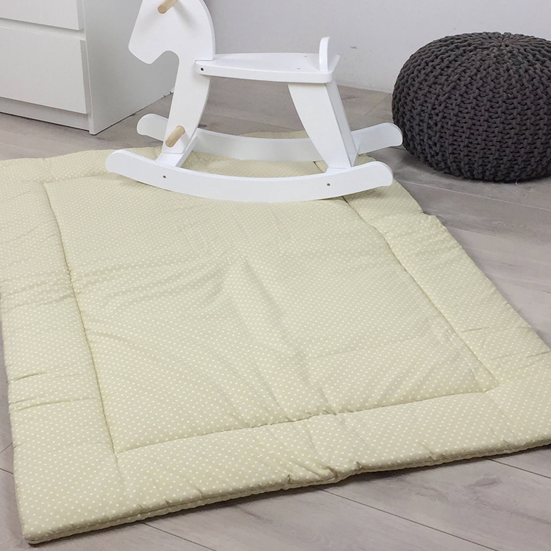 Коврик игровой для детей Бежевый Горошек