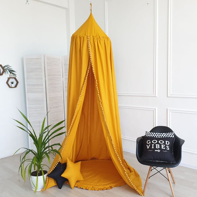 Детская палатка домик Pavilion Orange yellow satin