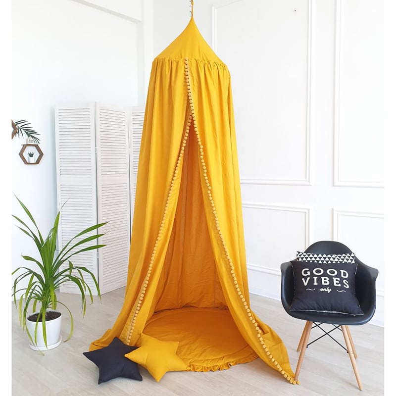 Детская палатка домик Pavilion Orange yellow satin