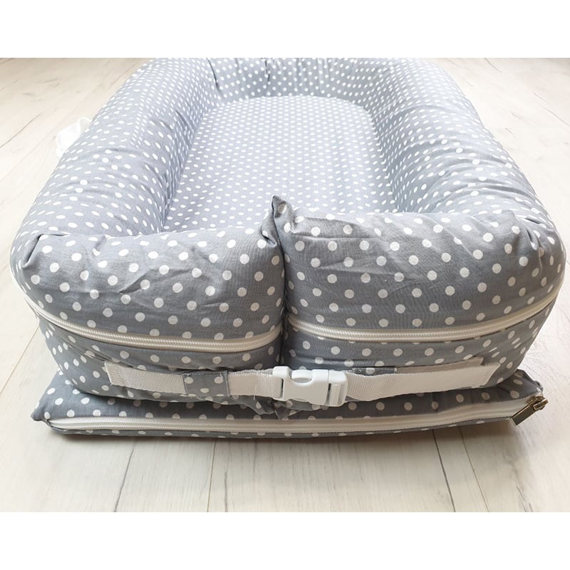 Кокон гнездышко для новорожденных Gray Pearl