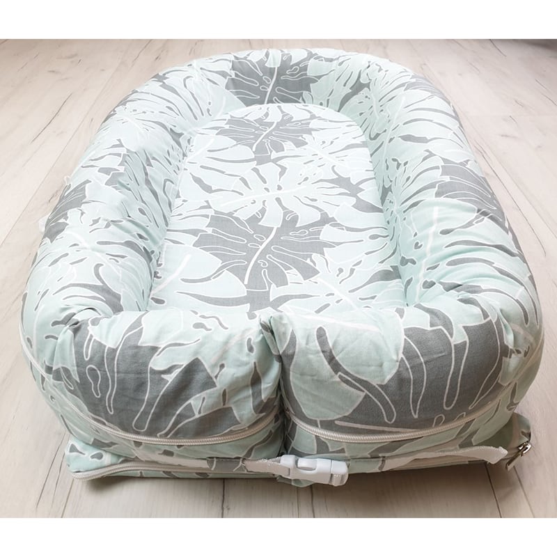 Кокон со съемным чехлом для новорожденных Ficus Pattern