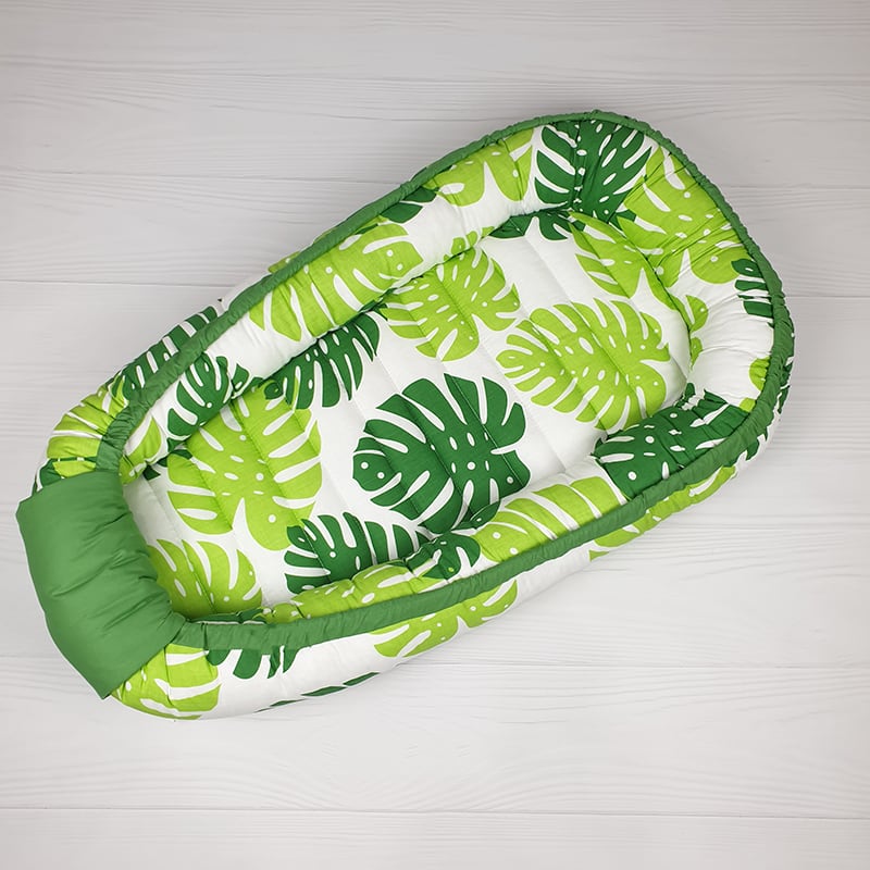 Кокон гнездышко для новорожденных Leaf Pattern