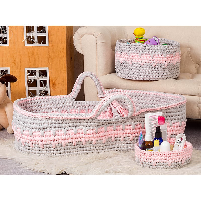 Люлька-переноска для девочки Pink Chevron