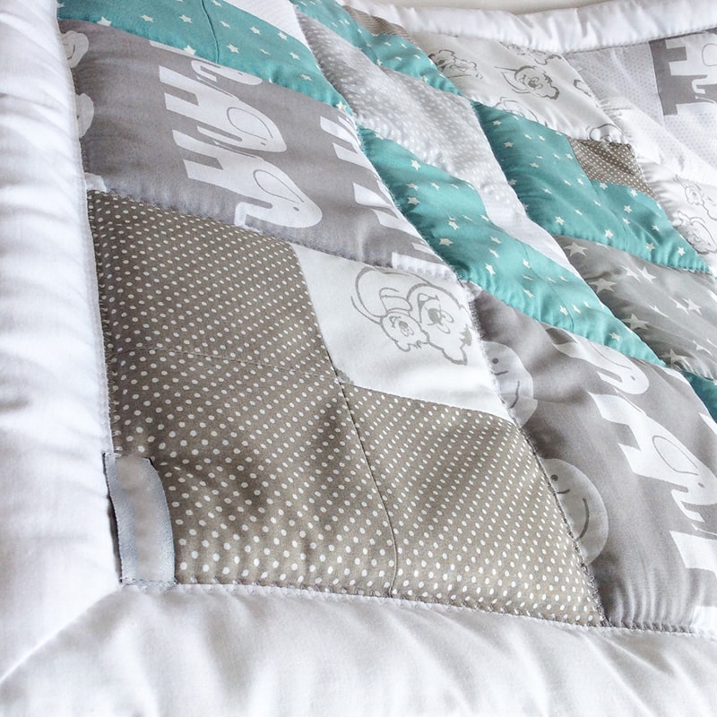 Ковдра для новонароджених Печворк Мишко
