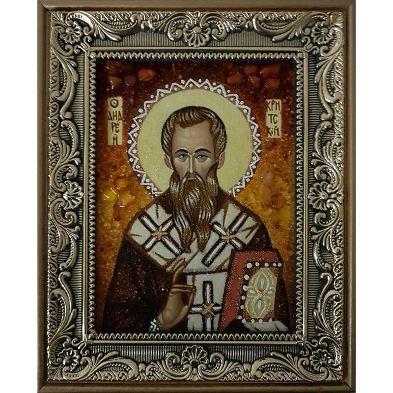 Іменна ікона в бурштині Св. Андрій Первозванний