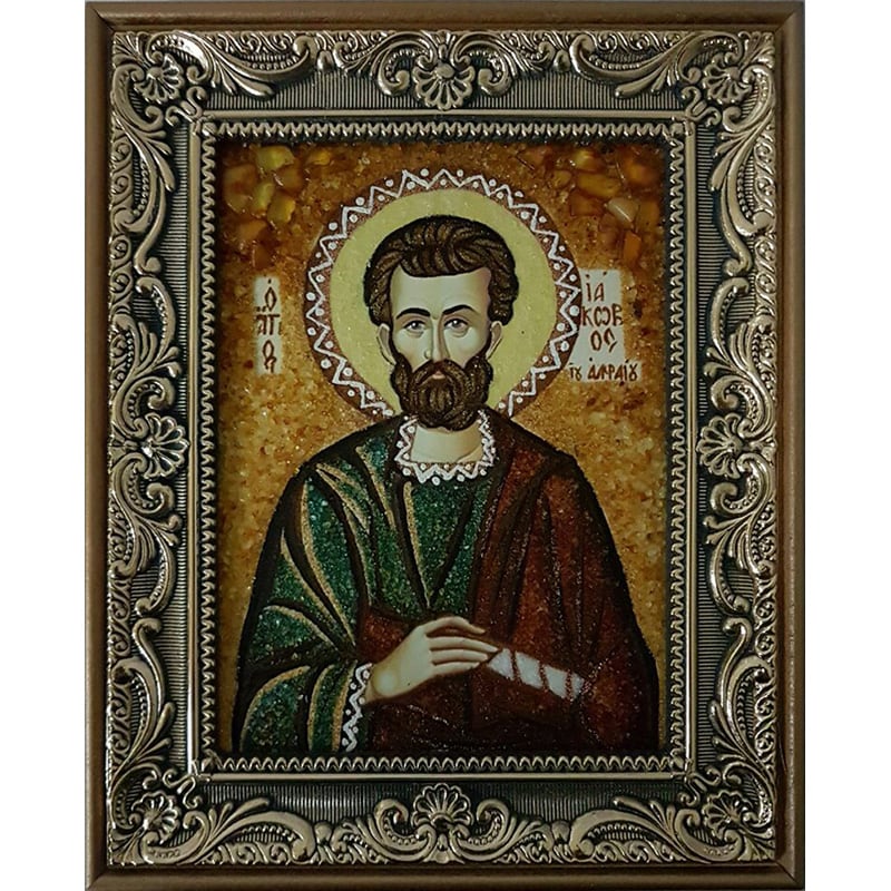 Икона из янтаря на заказ Св. Апостол Иаков Алфеев