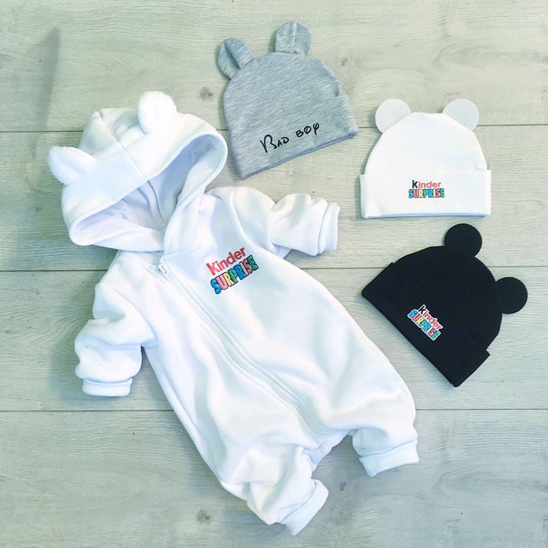 Детский трикотажный комбинезон Kinder Surprise white jersey